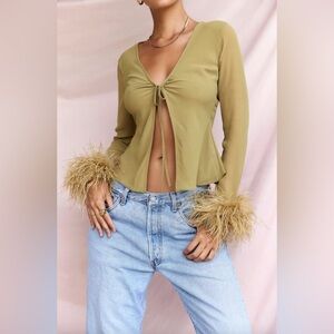 House of CB Claudia Top in Olive Green